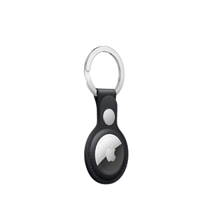 Apple AirTag Leather Key Ring, melna - Atslēgu piekariņš