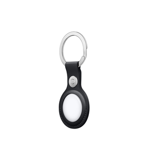 Apple AirTag Leather Key Ring, melna - Atslēgu piekariņš