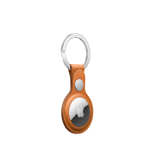 Apple AirTag Leather Key Ring, brūna - Atslēgu piekariņš
