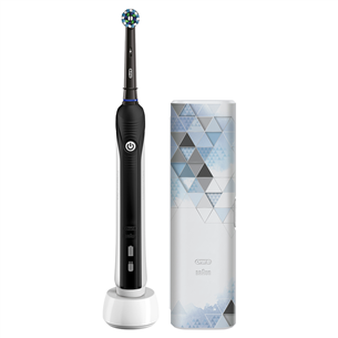 Braun Oral-B Pro 750 Cross Action, ceļojumu futrālis, melna/balta - Elektriskā zobu birste