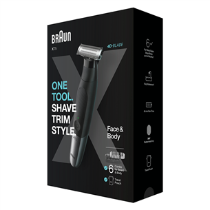 Braun Series X, серебристый/черный - Гибридная бритва