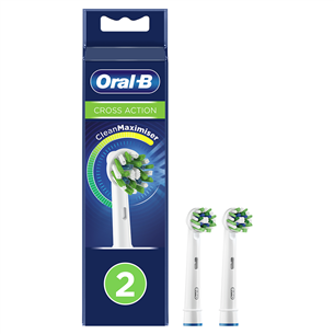 Braun Oral-B Cross Action, 2 gab., balta - Uzgaļi elektriskajai zobu birstei EB50-2WHITE