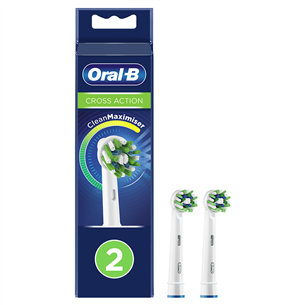 Braun Oral-B Cross Action, 2 pcs, white - Spare brushes for electric toothbrush