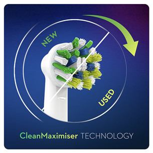 Braun Oral-B Cross Action, 2 gab., balta - Uzgaļi elektriskajai zobu birstei