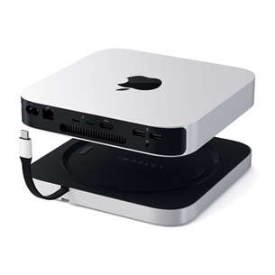 Satechi Stand & Hub for Mac mini with SSD Enclosure, sudraba - SSD diska korpuss ar USB adapteri