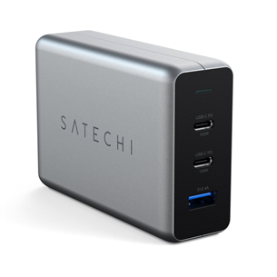 Satechi, 2x USB-C PD and USB-A,100 W, grey - Power adapter