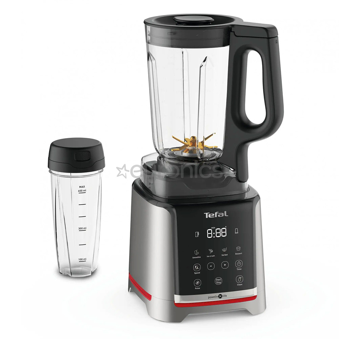 Tefal Infinity Mix+, 1600 W, 1.75 L + 600 ml, sudraba/melna - Blenderis + pudele