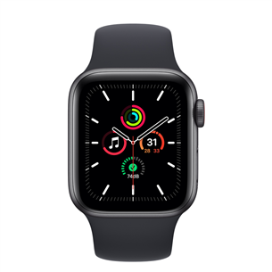 Apple Watch SE GPS + Cellular, 40мм Space Grey/Midnight, Regular - Смарт-часы