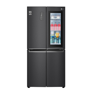 LG, InstaView, 530 л, высота 179 см, черный - SBS-холодильник GMQ844MC5E.AMCQEUR
