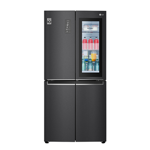 LG, InstaView, 530 L, height 179 cm, black - SBS Refrigerator