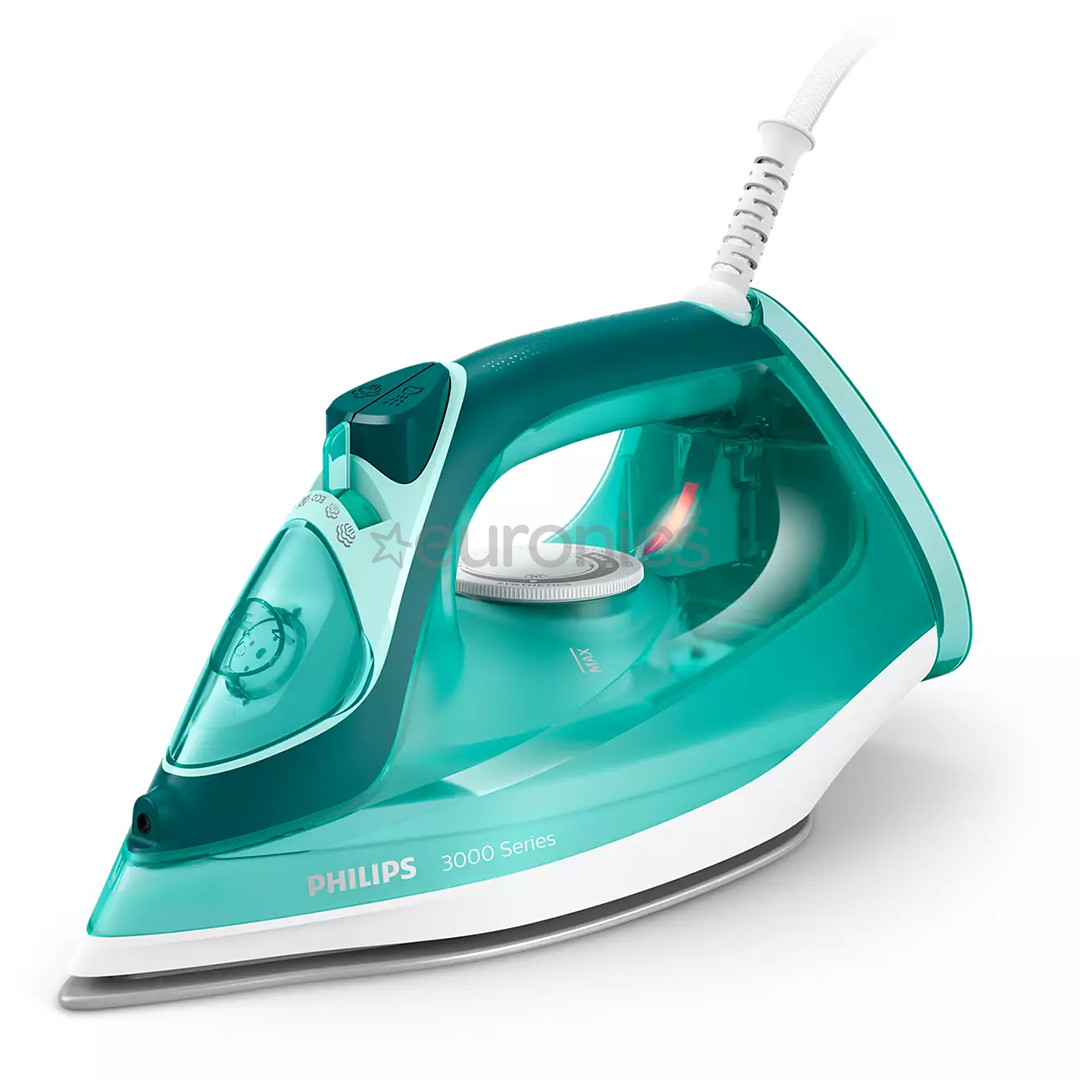 Philips 3000 Series, 2400 Вт, белый/зеленый - Паровой утюг