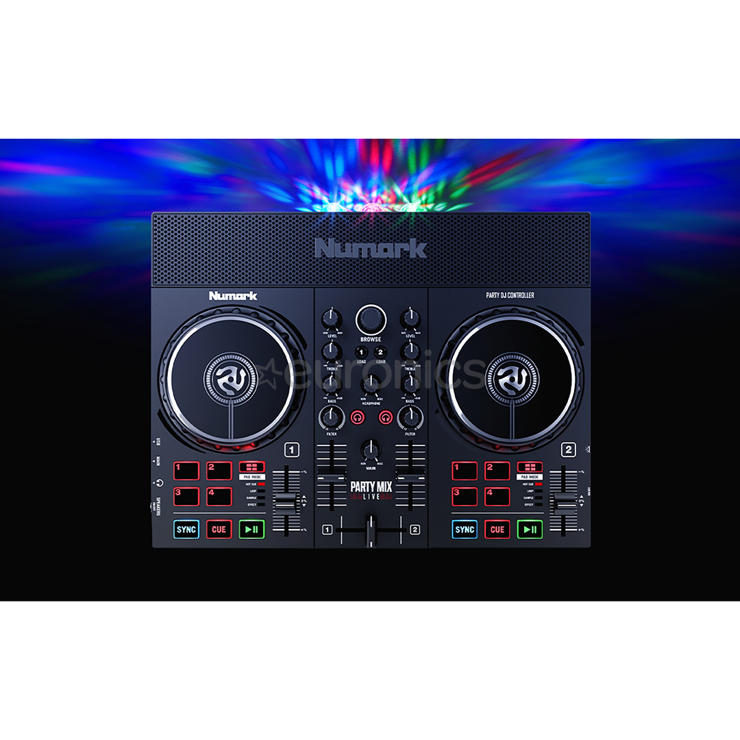 Numark Party Mix Live, melna - DJ kontrolieris