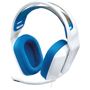 Logitech G335, белый/синий - Игровая гарнитура 981-001018
