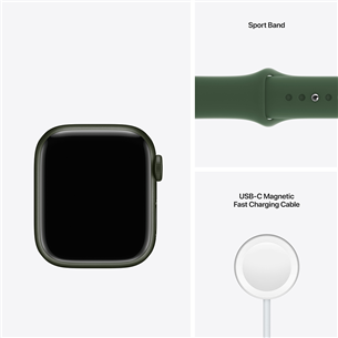 Apple Watch Series 7 GPS, 41 mm, zaļa - Viedpulkstenis