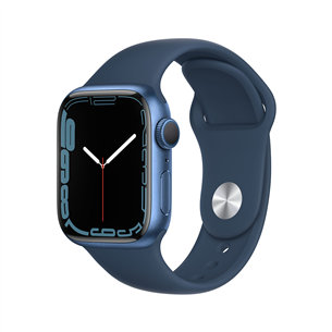 Apple Watch Series 7 GPS, 41 mm, zila - Viedpulkstenis MKN13EL/A