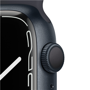 Apple Watch Series 7 GPS, 45 mm, melna - Viedpulkstenis