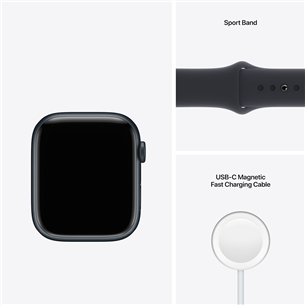 Apple Watch Series 7 GPS, 45 mm, black - Smartwatch