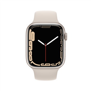 Apple Watch Series 7 GPS, 45 мм, Starlight, Regular - Смарт-часы