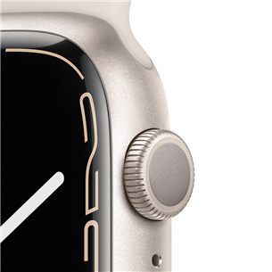 Apple Watch Series 7 GPS, 45 мм, Starlight, Regular - Смарт-часы