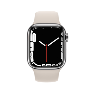 Apple Watch Series 7 GPS + Cellular, 41 mm, sudraba/bēša - Viedpulkstenis