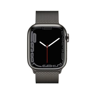 Apple Watch Series 7 GPS + Cellular, 41 mm, melna - Viedpulkstenis