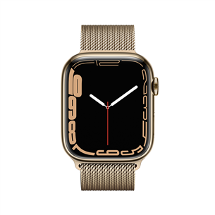 Apple Watch Series 7 GPS + Cellular, 45 mm, zelta - Viedpulkstenis
