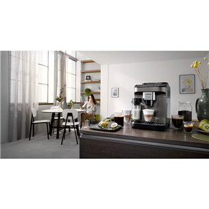 DeLonghi Magnifica EVO, melna/titāna - Kafijas automāts