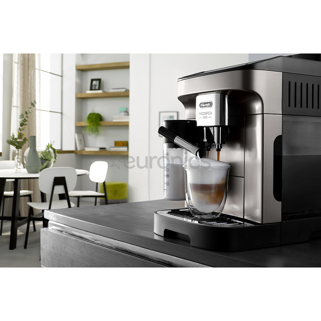 DeLonghi Magnifica EVO, черный/титановый - Кофемашина