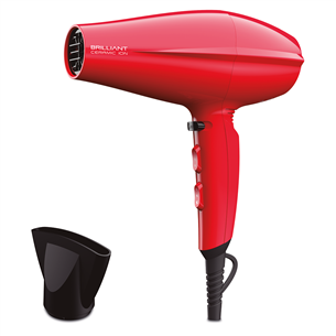 GA.MA Brilliant Ceramic Ion, 2200 W, red/black - Hair dryer