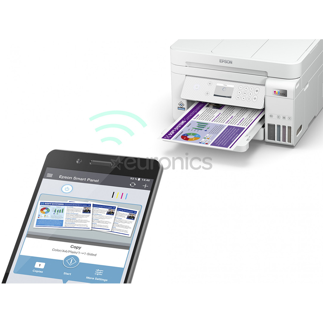 Epson L6276, WiFi, LAN, дуплекс, белый - Многофункциональный цветной струйный принтер