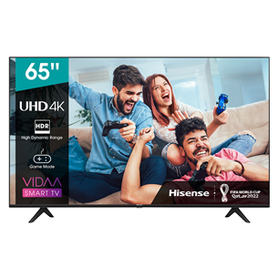 Hisense LCD 4K UHD, 65'', боковые ножки, черный - Телевизор