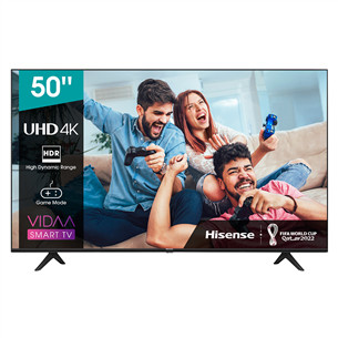 Hisense LCD 4K UHD, 50'', sānu statīvs, melna - Televizors
