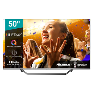 Hisense LCD 4K UHD, 50'', центральная подставка, серебристый - Телевизор