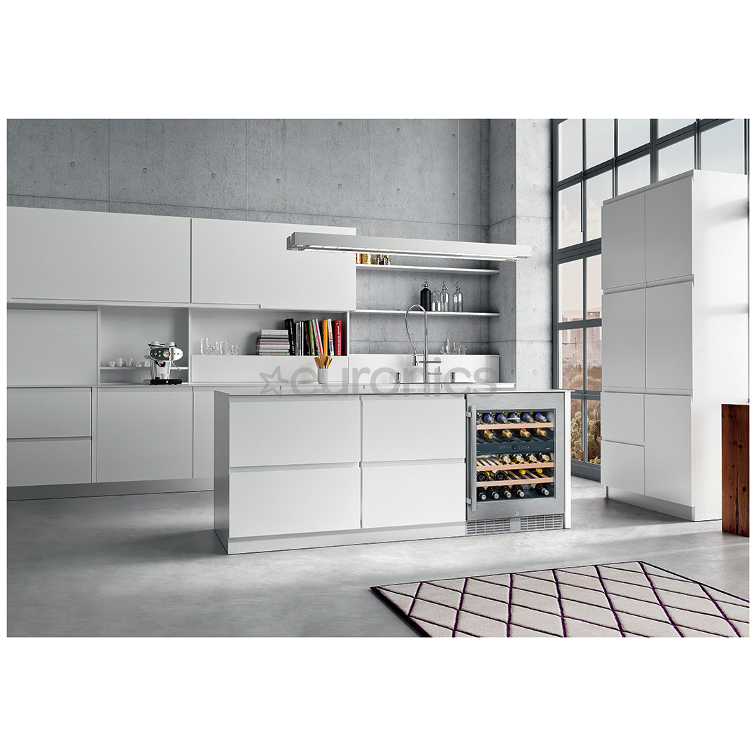 Liebherr Vinidor, 34 pudeles, augstums 83 cm, nerūsējošā tērauda - Vīna skapis