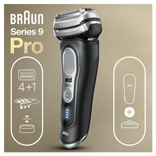 Braun Series 9 Pro Wet & Dry, black/silver - Shaver