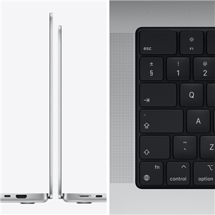 Apple MacBook Pro 16" (2021), M1 Pro 10C/16C, 16 GB, 512 GB, ENG, silver - Notebook