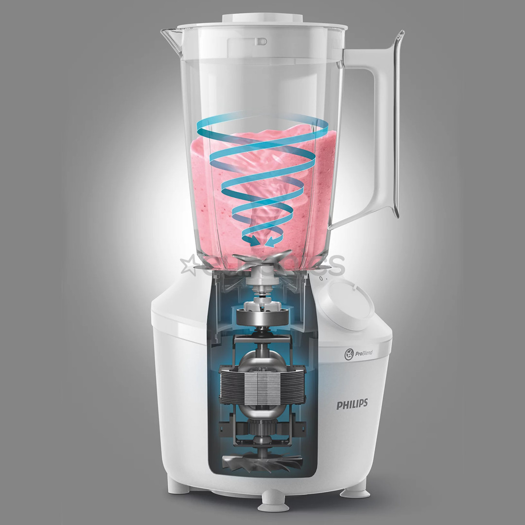 Philips 3000, 450 W, 1.9 L, balta - Blenderis