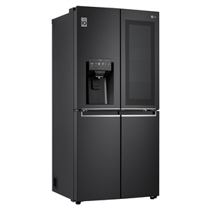 LG Water & Ice Dispenser Instaview™, augstums 178.7 cm, 508 L, melna - SBS ledusskapis