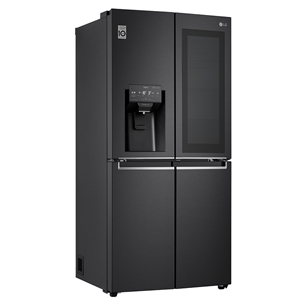 LG, InstaView, water & ice dispenser, 508 L, height 179 cm, black - SBS Refrigerator