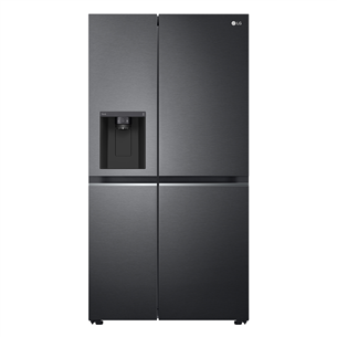 LG Water & Ice Dispenser, высота 179 см, 635 л, черный - SBS-холодильник GSLV71MCLE.AMCQEUR