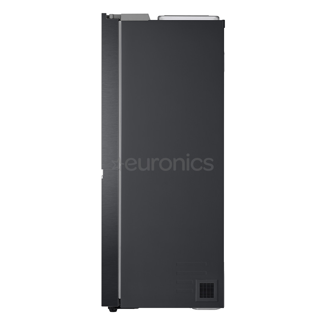 LG Water & Ice Dispenser, augstums 179 cm, 635 L, melna - SBS ledusskapis