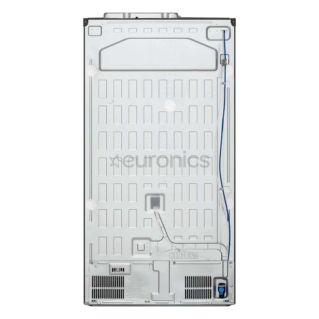 LG Water & Ice Dispenser, augstums 179 cm, 635 L, melna - SBS ledusskapis