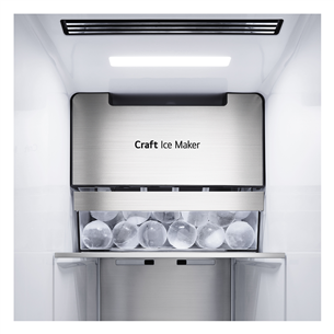 LG Water & Ice Dispenser Instaview™, augstums 179 cm, 635 L, melna - SBS ledusskapis