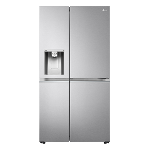 LG Water & Ice Dispenser, augstums 179 cm, 635 L, sudraba - SBS Ledusskapis