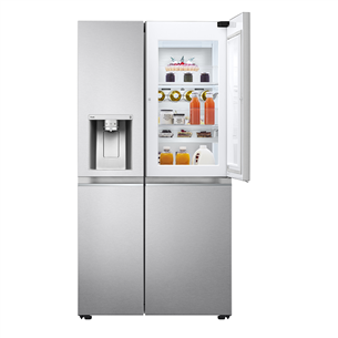 LG Water & Ice Dispenser, augstums 179 cm, 635 L, sudraba - SBS Ledusskapis