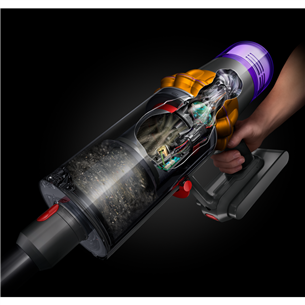 Dyson V15 Detect Absolute, dzeltena/pelēka - Bezvadu putekļu sūcējs