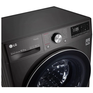 LG, 10.5 kg, depth 56 cm, 1400 rpm, dark grey - Front Load Washing Machine