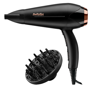 BaByliss Turbo Shine 2200, 2200 W, melna - Matu fēns D570DE