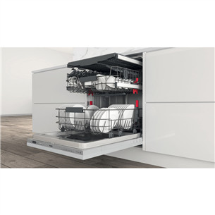 Whirlpool, 14 komplekti - Iebūvējama trauku mazgājamā mašīna