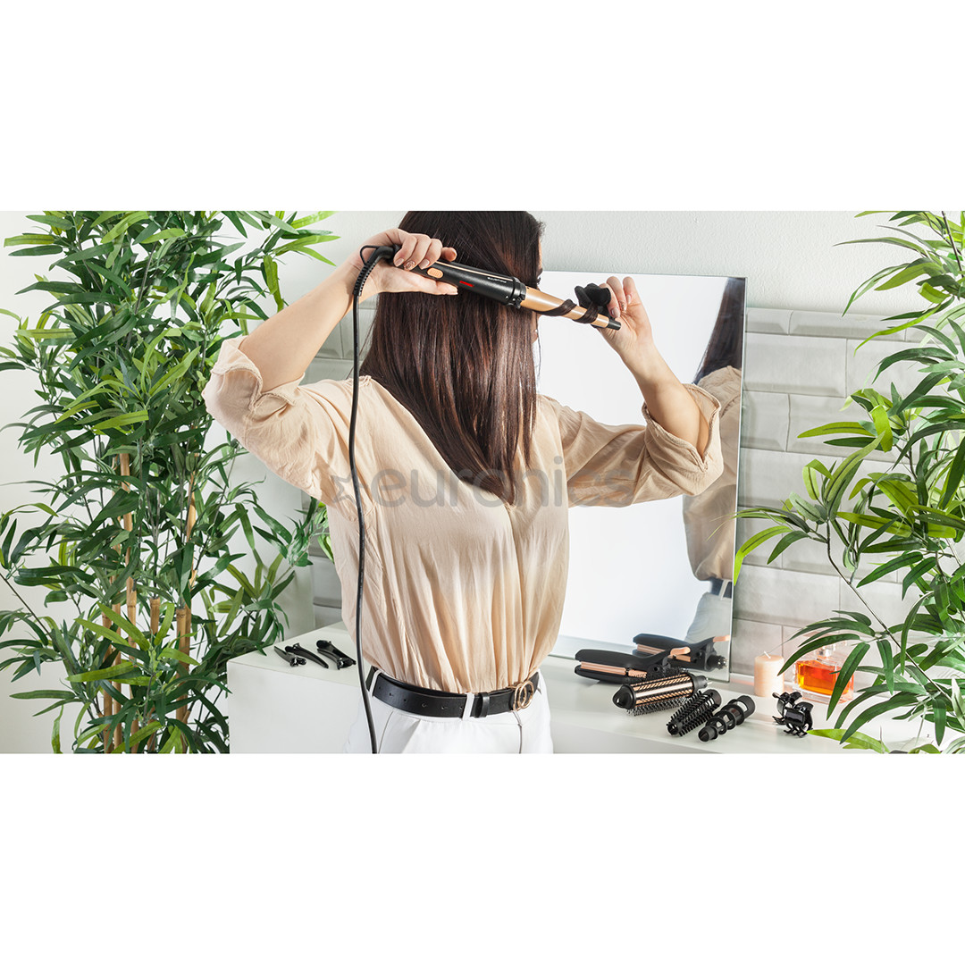 Rowenta Infinite Looks, 14 в 1, 190°, черный/медный - Мультистайлер